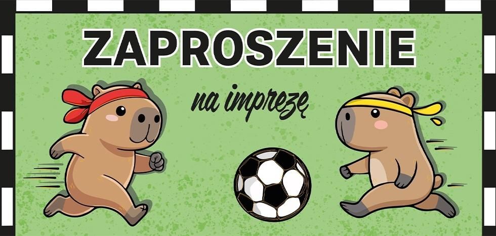Zaproszenie Kapibara Piłkarz 5szt Henry