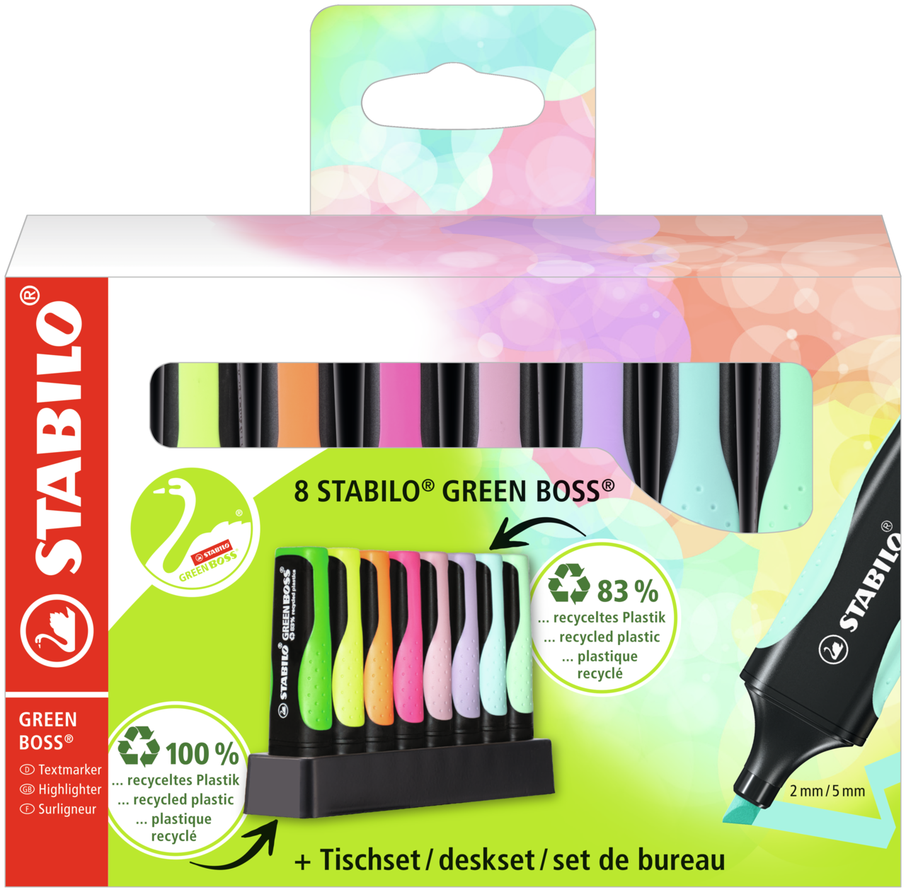 Zakreślacz Stabilo Green Boss 8 kolorów