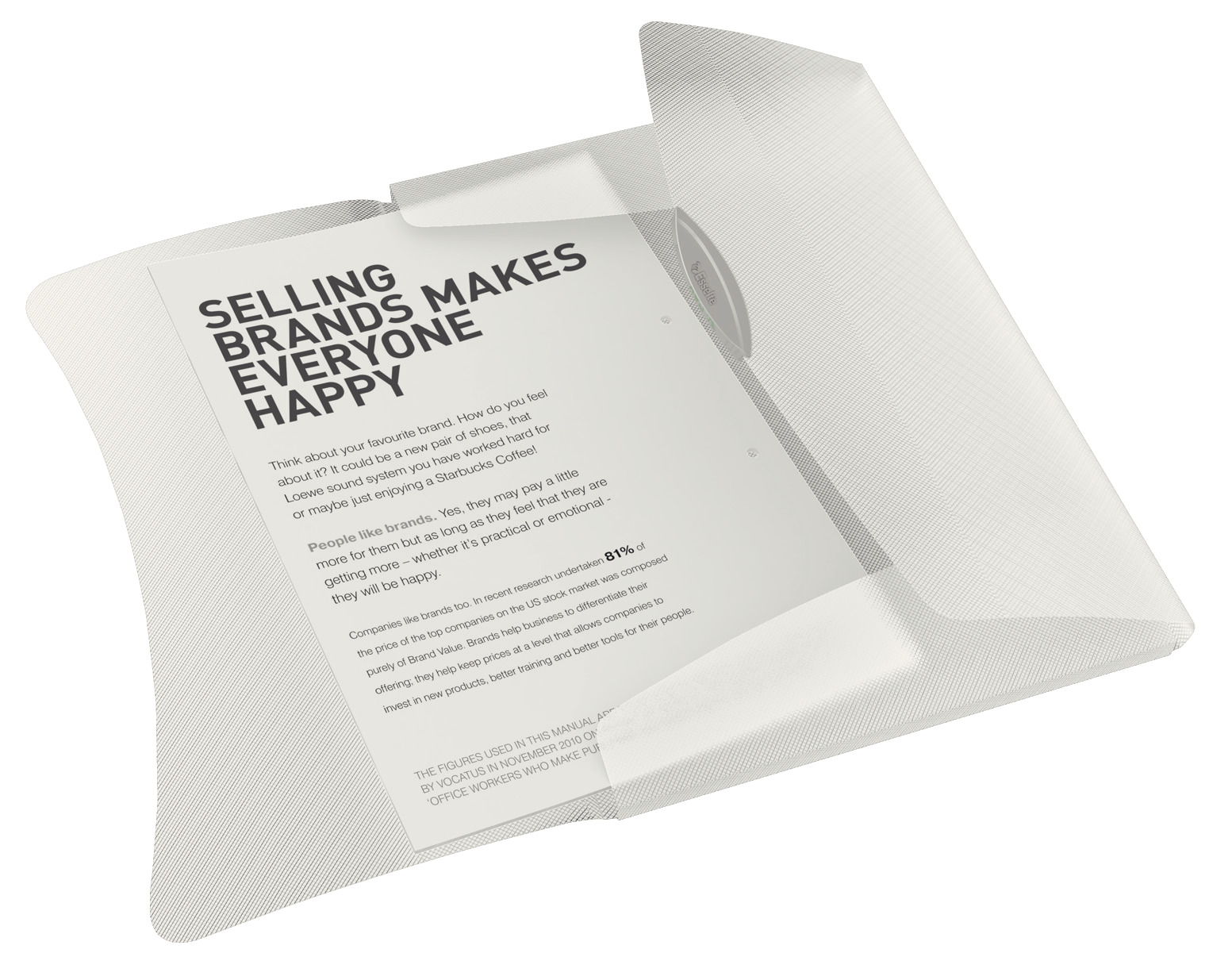 Teczka z gumką Esselte Vivida 15 mm, biała