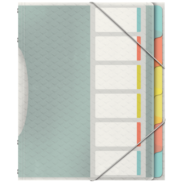 Teczka segregująca Esselte Colour"Ice 6 przekładek