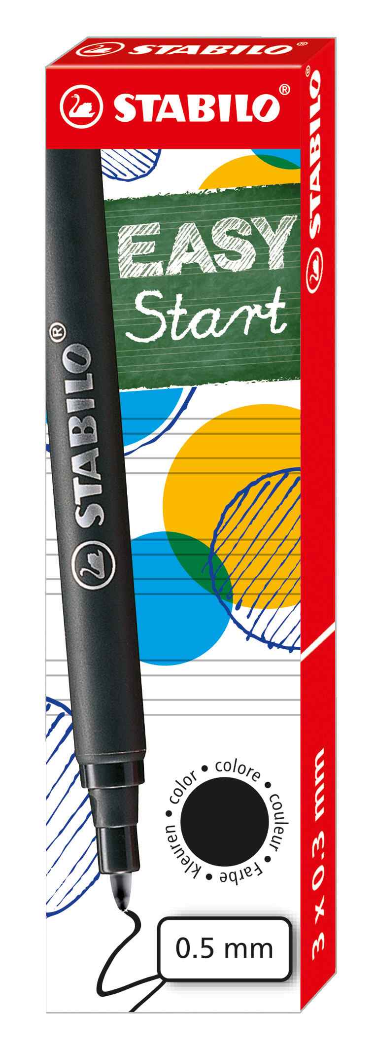 Naboje Stabilo Move czarne 3szt.