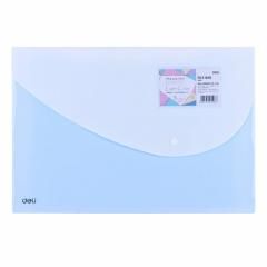 Teczka kopertowa na zatrzask FC DELI seria MACARON niebieska E5506_BLUE WPC