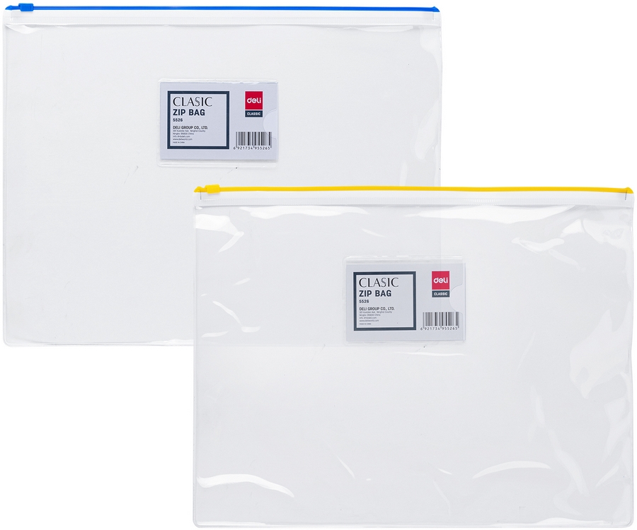Teczka na suwak A4 mix kolor Deli E5526 WPC