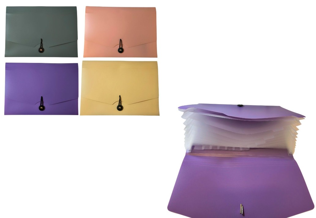 Teczka A4 z 12 przegródkami pastel 6593 903446 KTW