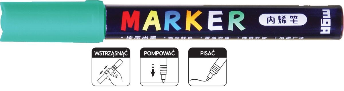 Marker akrylowy 1-2mm zielony niebieskawy MG APL523-53