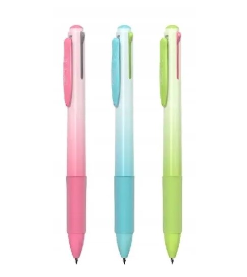 Długopis czterokolorowy 0,7mm seria neon mix kolor EQ311N Deli