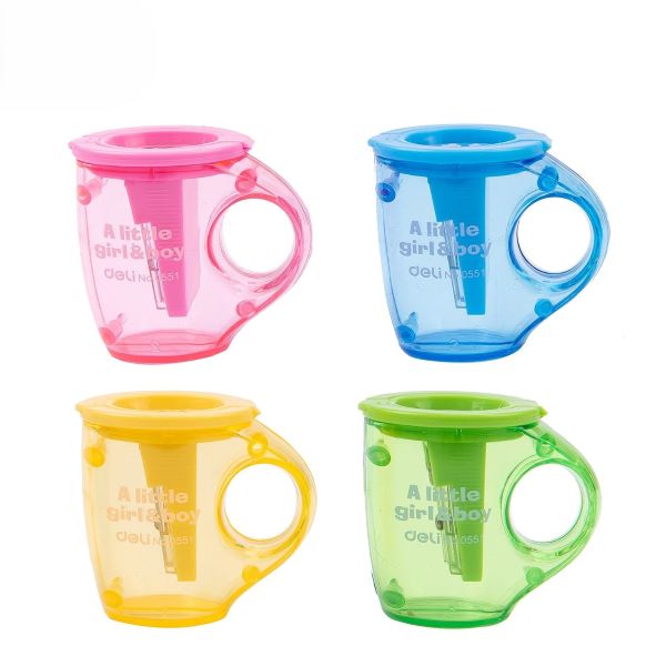 Temperówka DELI 0551 2 otwory z pojemnikiem kubeczek z uszkiem WPC