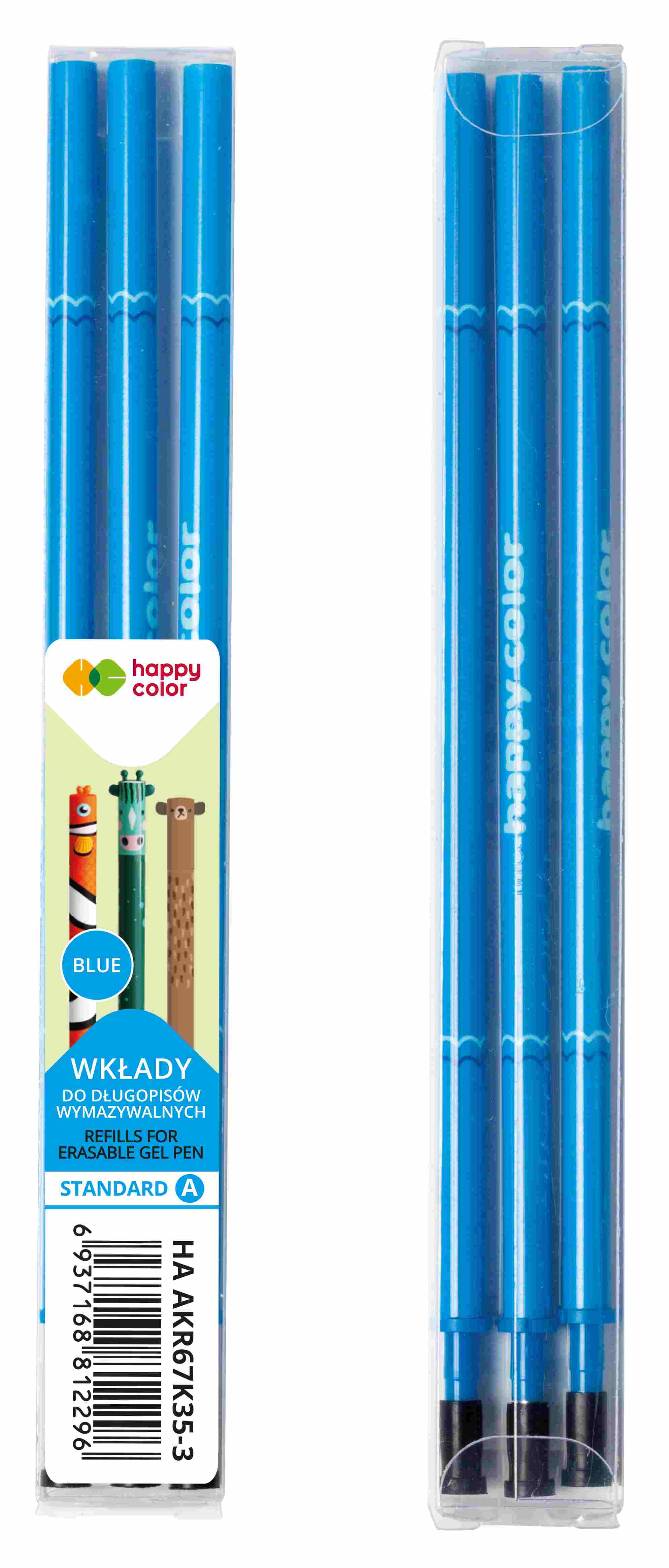 Wkład do długopisu usuwalnego standard A dłuższy 0,5mm nieb (3) Staedler