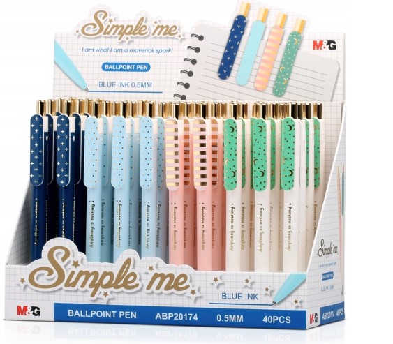 Długopis aut. Simple Me 0,5 mm niebieski 1szt MG ABP20174