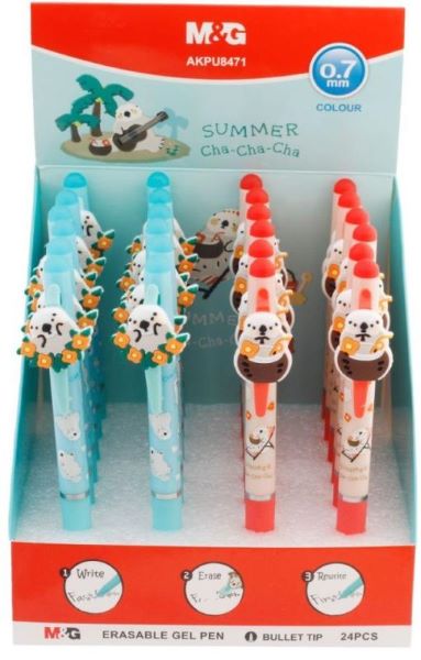 Długopis żelowy wymazywalny Cha Cha 0,5mm niebieski MG AKPU8471 D24 GDD