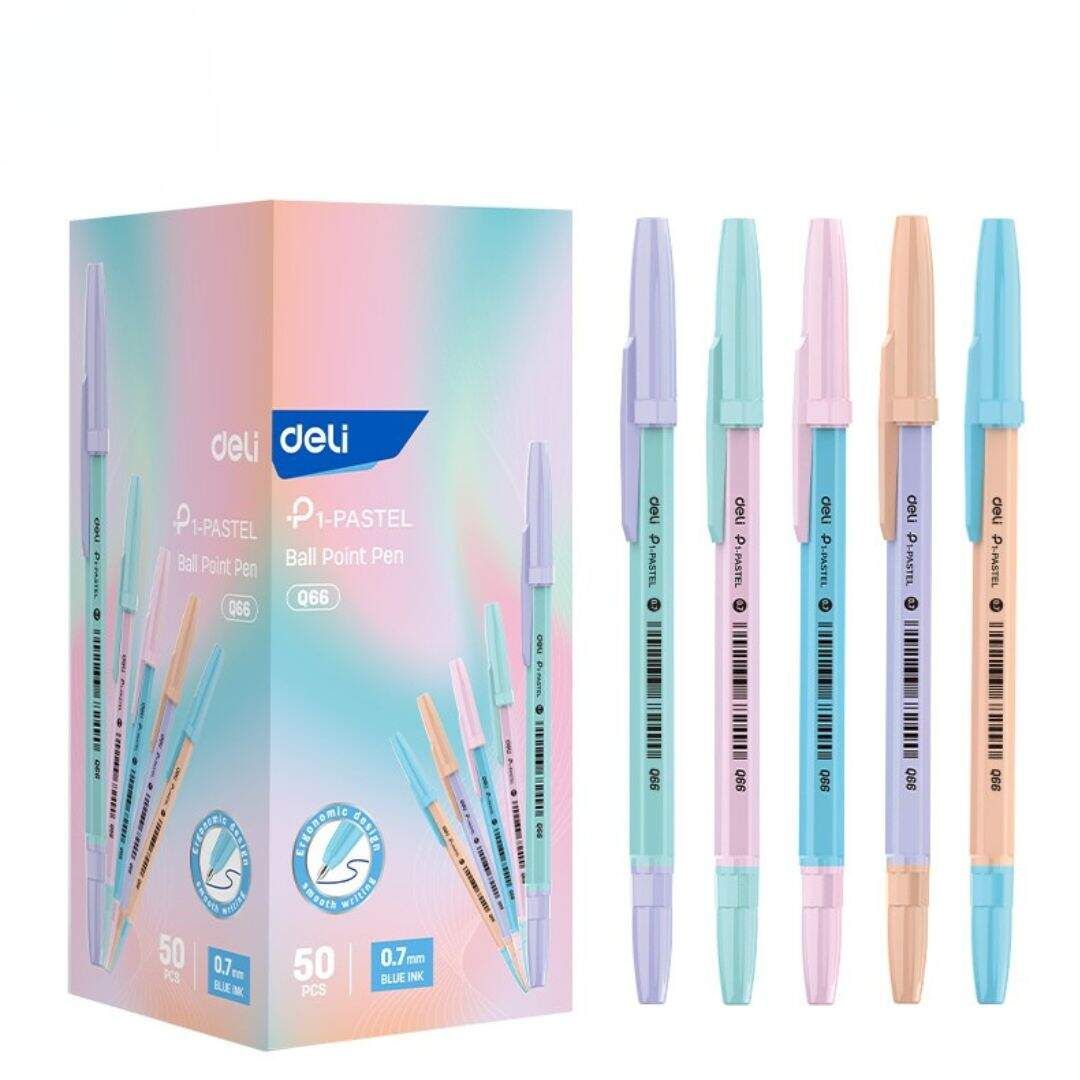 Długopis w pastelowej obudowie 0,7mm niebieski Deli EQ66 WPC