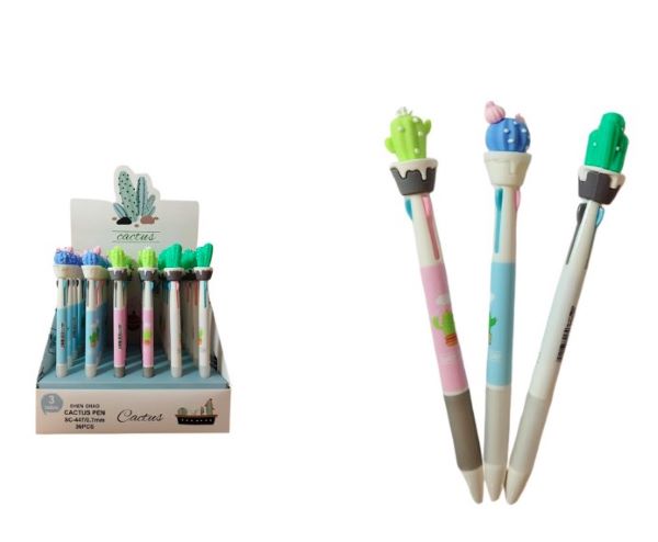 Długopis 3 kol. SC-447 Kaktus 903143 KTW