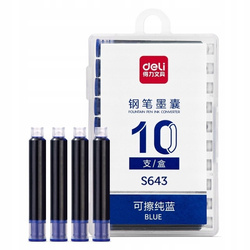 Naboje do piór niebieskie  (10szt) Deli ES643 WPC