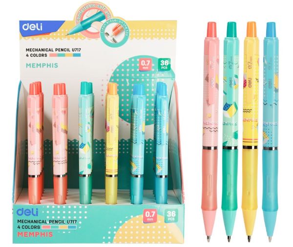 Ołówek automatyczny Deli dziecięcy mix kol EU717 WPC