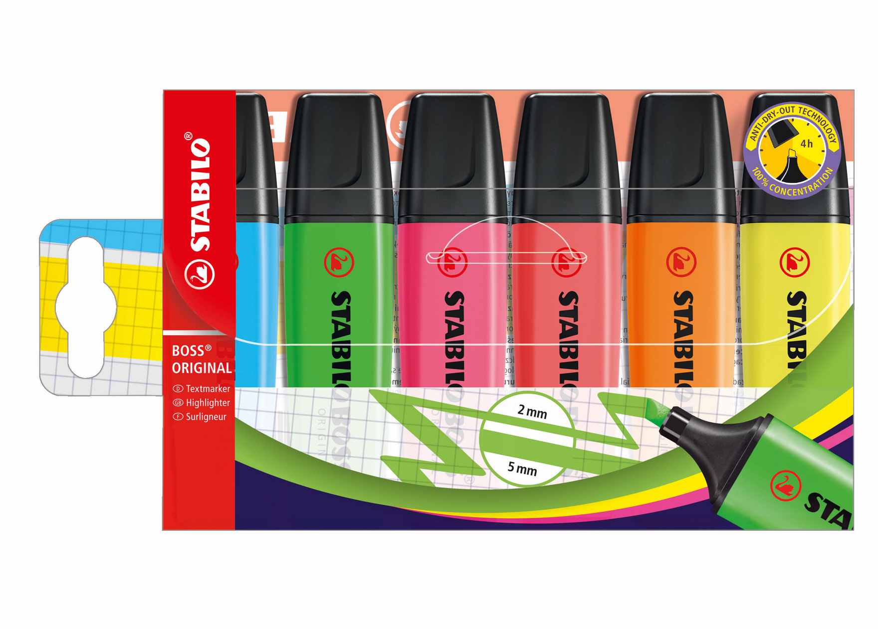 Zakreślacz Stabilo Boss 6kol.