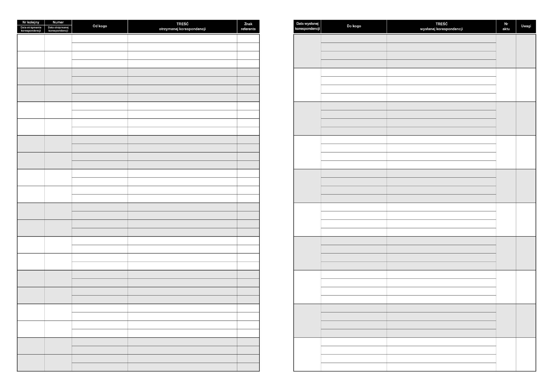Dziennik korespodencji MiP 701-1 A4