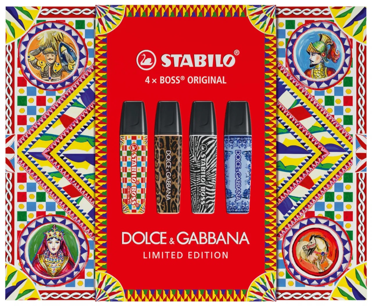Zakreślacze Stabilo Boss x Dolce&Gabbana 4 kolory
