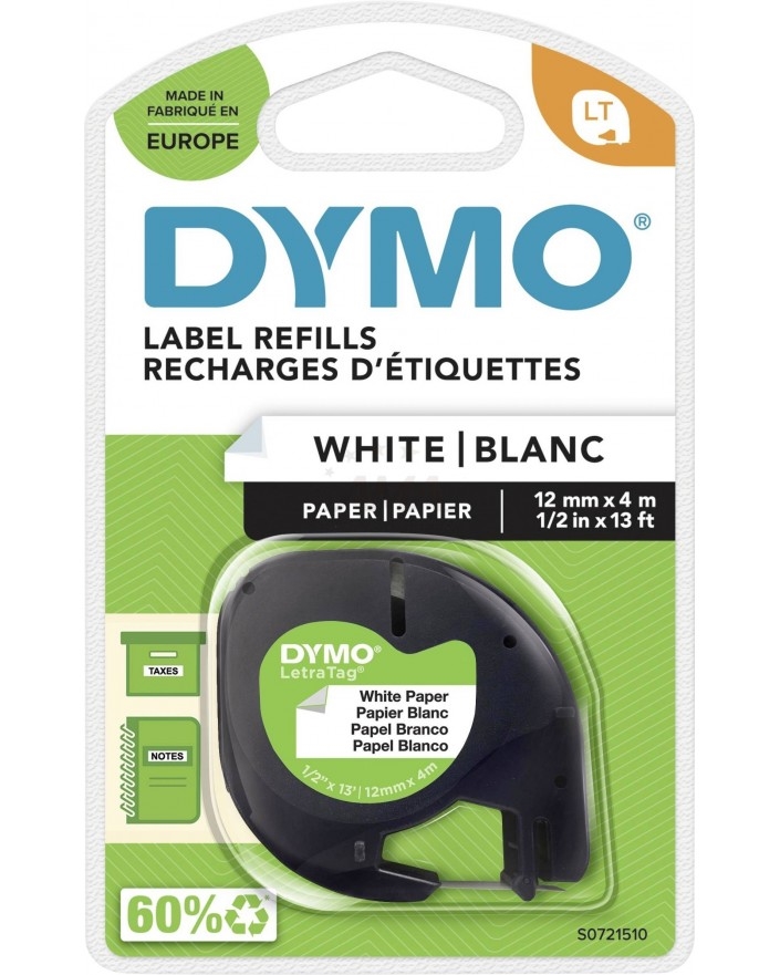 Taśma Dymo 19mmx5,5m żółta winylowa 18433