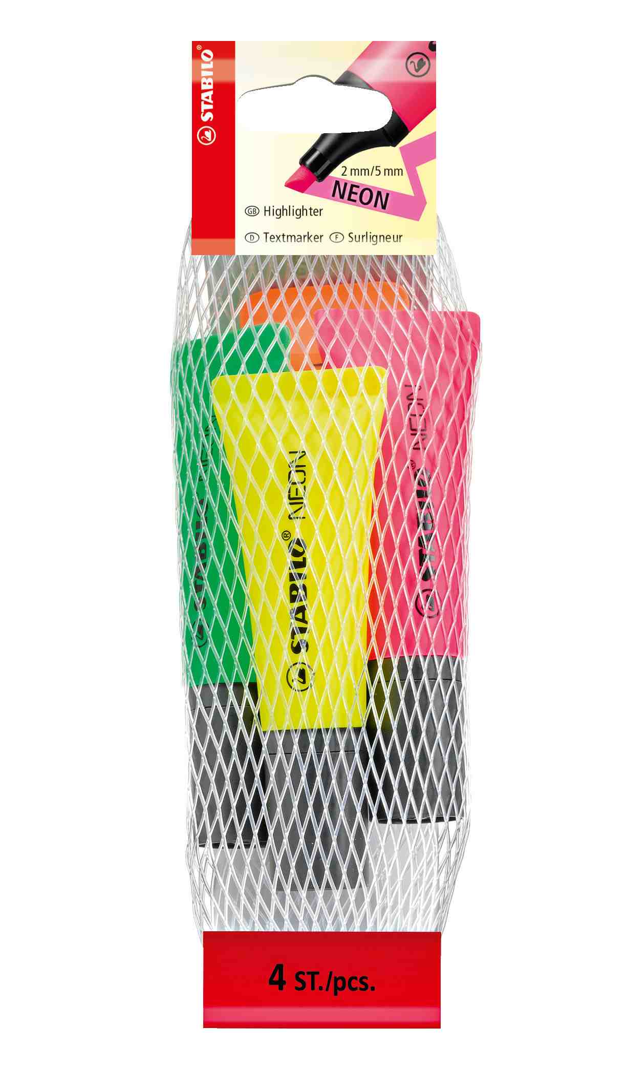 Zakreślacz Stabilo Neon 4szt.