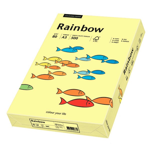 Papier ksero Rainbow A3 80g jasny żółty R12 Papyrus
