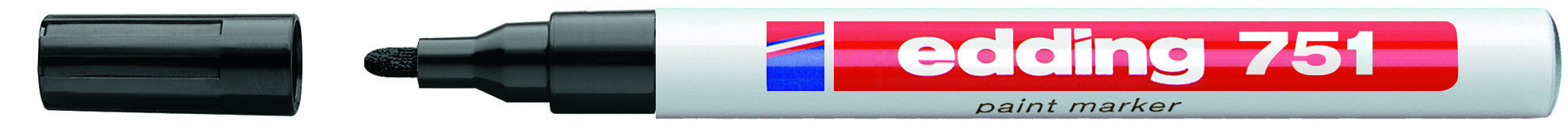 Marker lakierowy Edding 751 okrągły czarny iglowy 1-2mm
