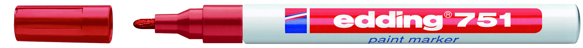 Marker lakierowy Edding 751 okrągły czerwony iglowy 0,8mm
