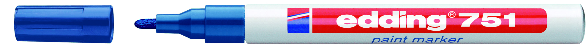 Marker lakierowy Edding 751 okrągły niebieski iglowy 0,8mm