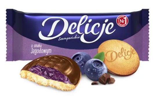 Delicje szampańskie jagodowe 147G
