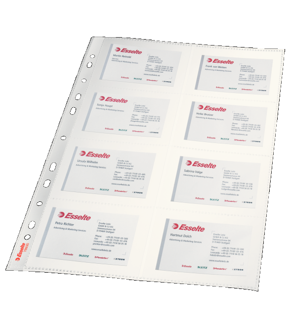 Koszulka na wizytówki Esselte A4/10szt. 105mic.