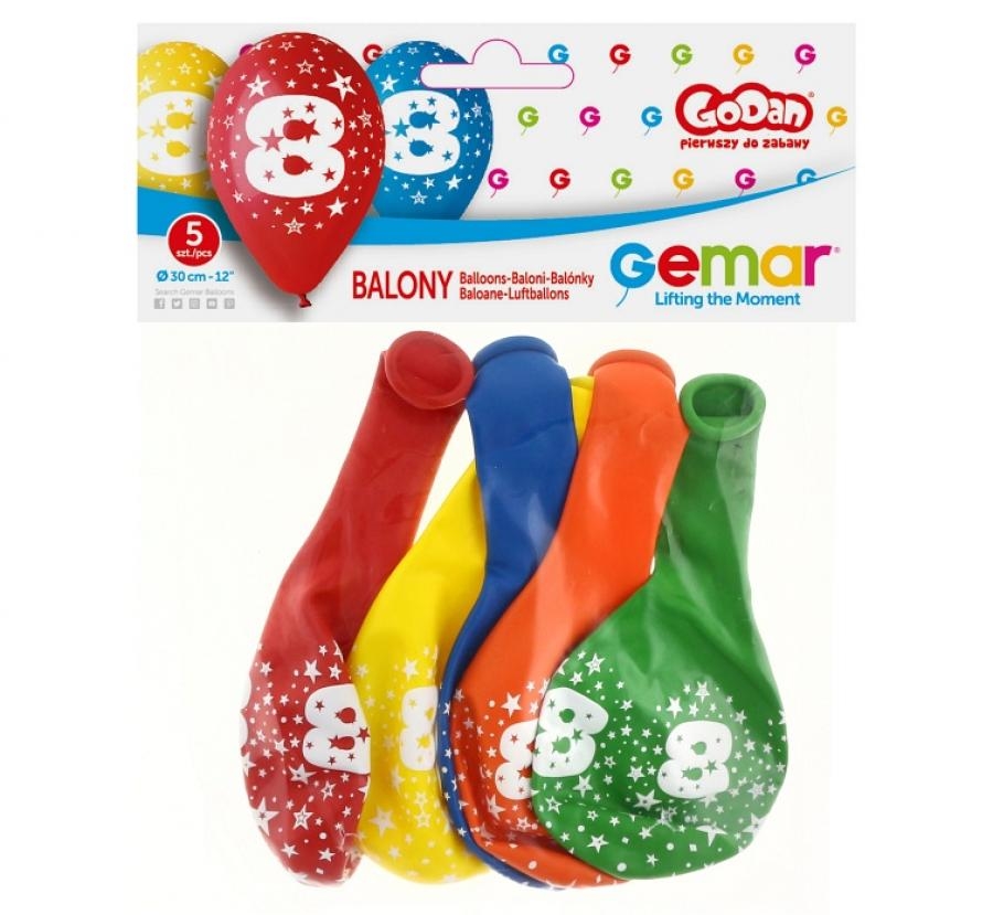 Balony Premium ,,Balony 8 " śr. 30 (5szt) GS110/8 GoDan