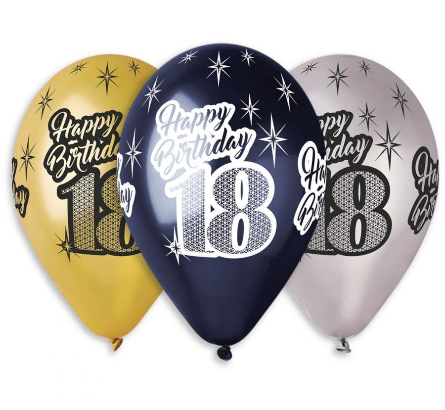Balony Premium "Happy Birthday" 12" (6szt) GMS110/P453 GoDan