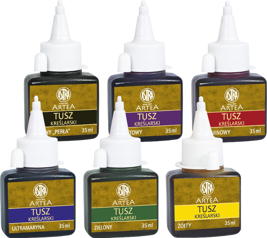 Tusz kreślarski Astra 35 ml czarny perła