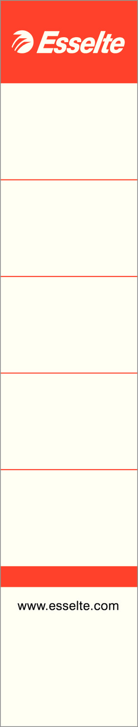 Wymienne etykiety grzbietowe do segregatorów 50mm. Esselte 10 szt.