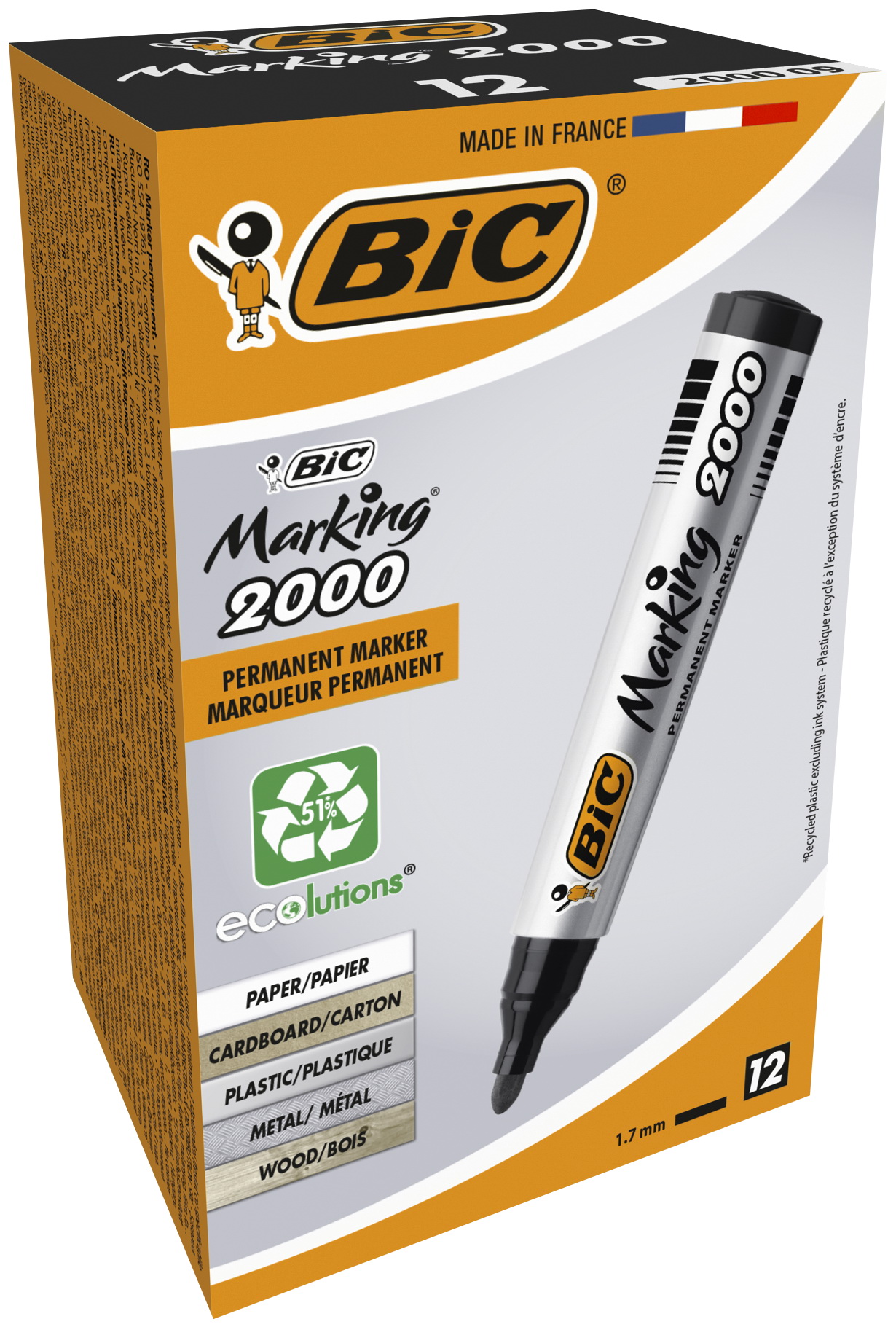Marker permanentny BIC Marking 2000 czarny
