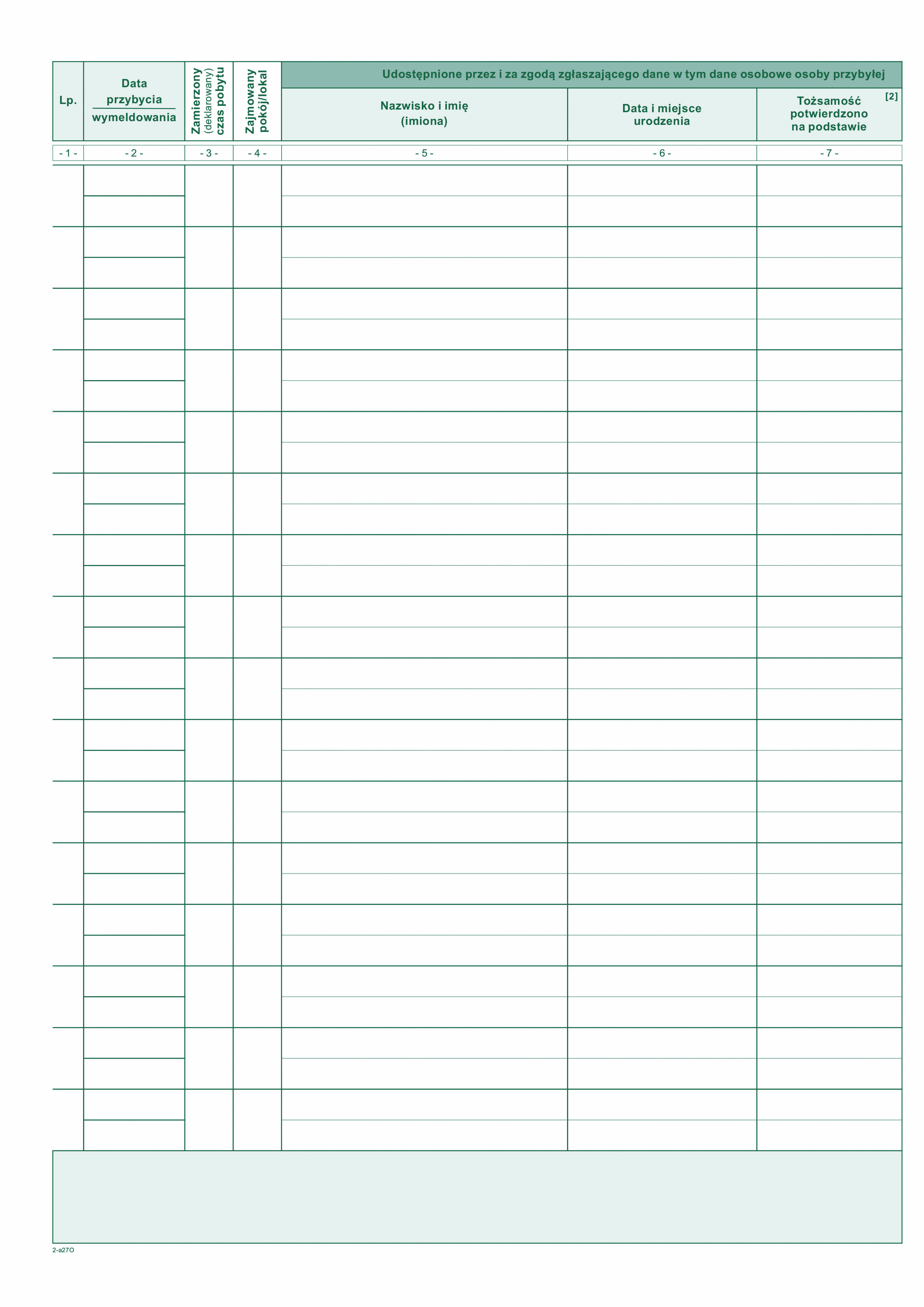 Książka zameldowań MiP 830-1 A4