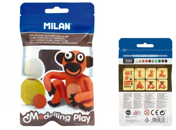 Modelina AIR-DRY samoschnąca 100 g brązowa 9154170 Milan