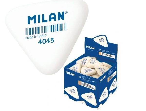 Gumka Milan 4045 (1) trójkątna biała