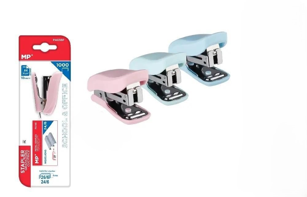 Zszywacz mini 24/6 + zszywki PA636P MP