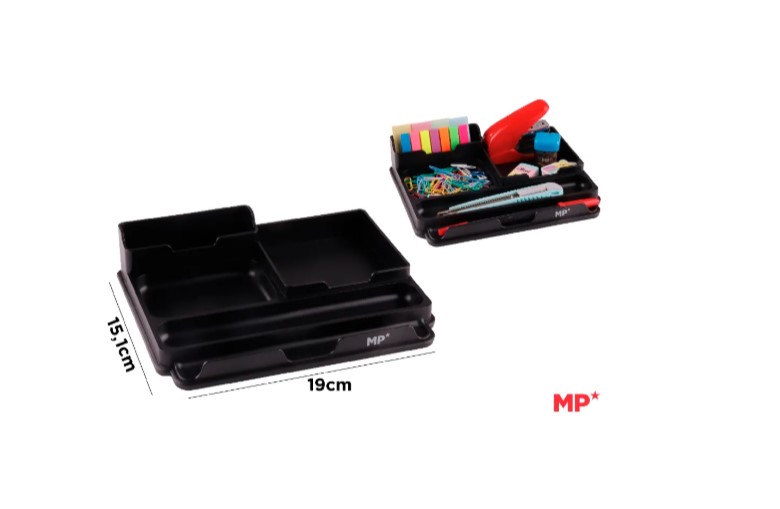 Organizer na biurko tacka czarny 19x15,1cm MP