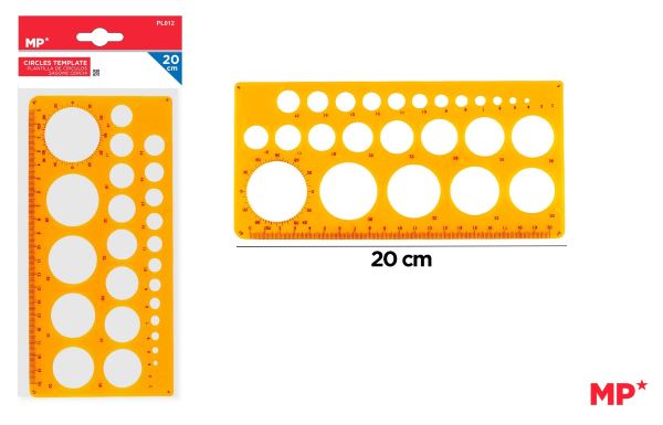 Szablon do rysowania kółek 20cm PL012 MP