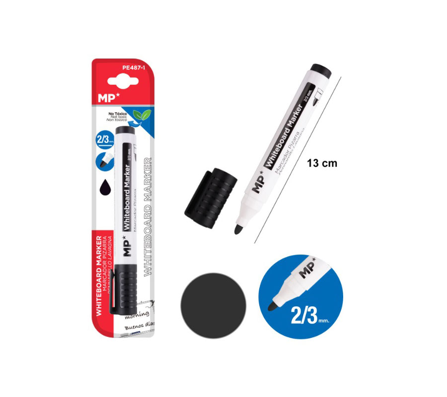 Marker do tablic czarny 2-3mm okrągła końcówka PE487-1 MP