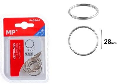 Metalowe kółka do kluczy 28mm 10szt PA354-1 MP