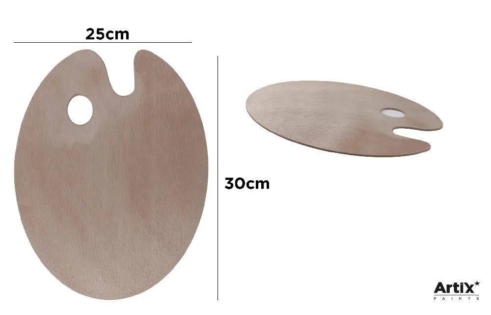 Paleta malarska drewniana okrągła 250x300mm Artix PP426 MP