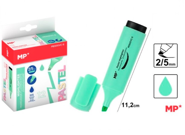 Marker pastelowy zielony 2-5mm ścięta końcówka MP