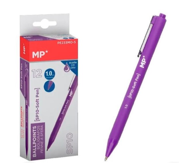 Długopis olejowy 1mm fioletowy MP