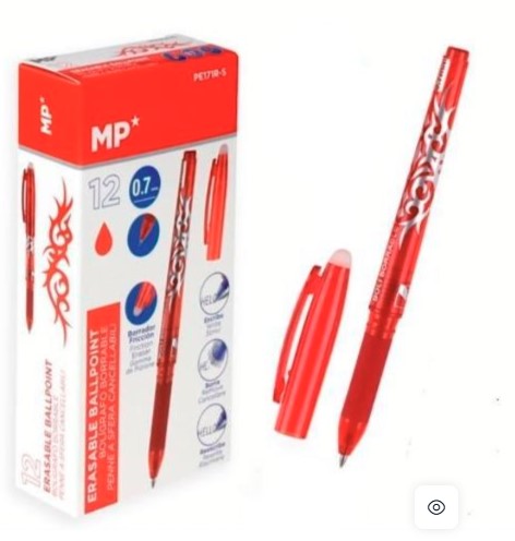 Długopis ścieralny 0,7mm czerwony MP