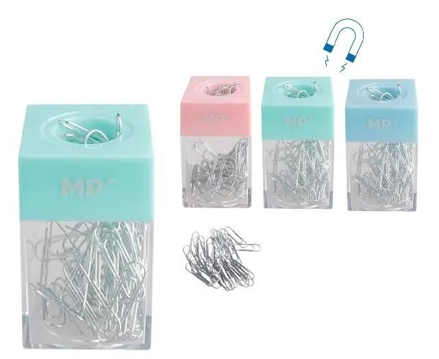 Pojemnik magnetyczny ze spinaczami pastel 50szt MP