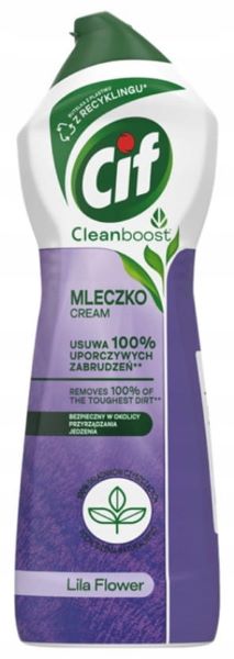 Mleczko do czyszcz. CIF 780ml LILA Flower z mikrogranulkami