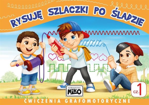 Rysuję obrazki / szlaczki po śladzie. Ćwiczenia grafomotoryczne cz. 1,2 Niko