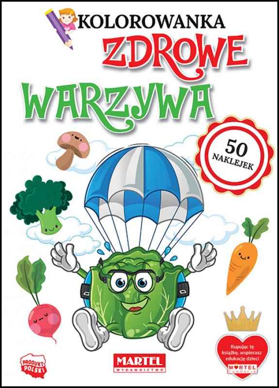 Kolorowanka Zdrowe Warzywa naklejkami Martel